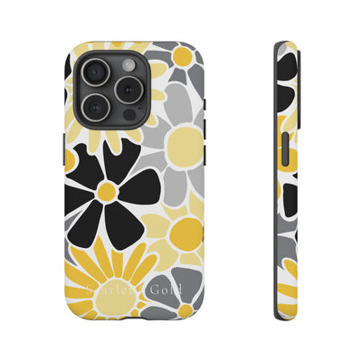 The Yellow & Black Floral | Phone Case