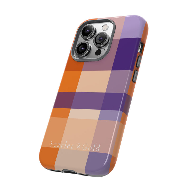 The Orange & Purple Plaid | Phone Case