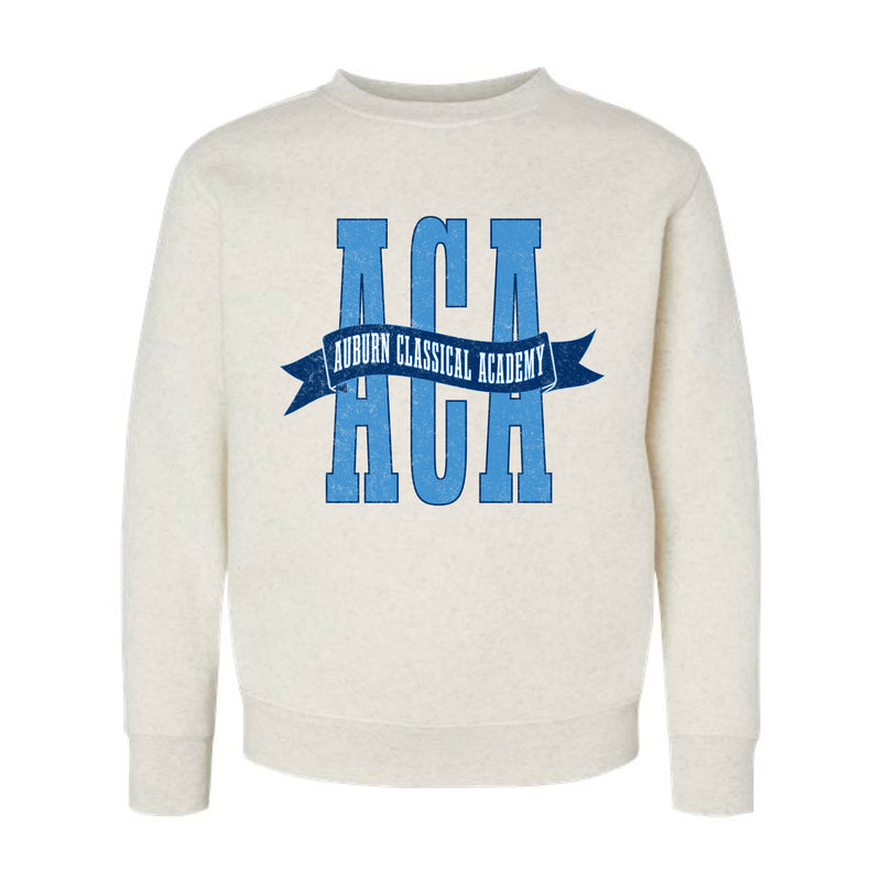 The ACA Banner | Natural Heather Youth Sweatshirt