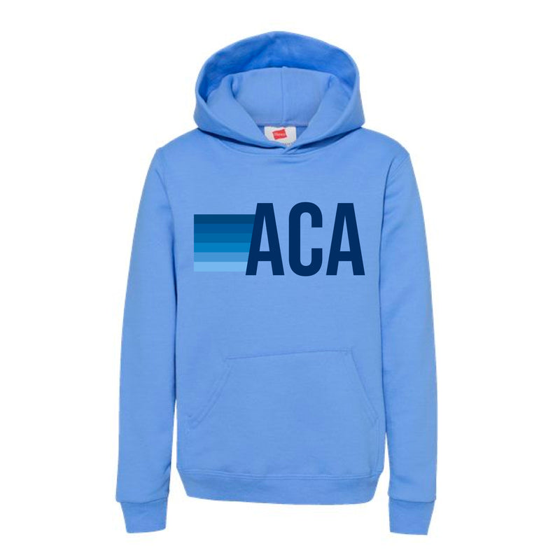 The ACA Stripes | Carolina Blue Youth Hooded Sweatshirt