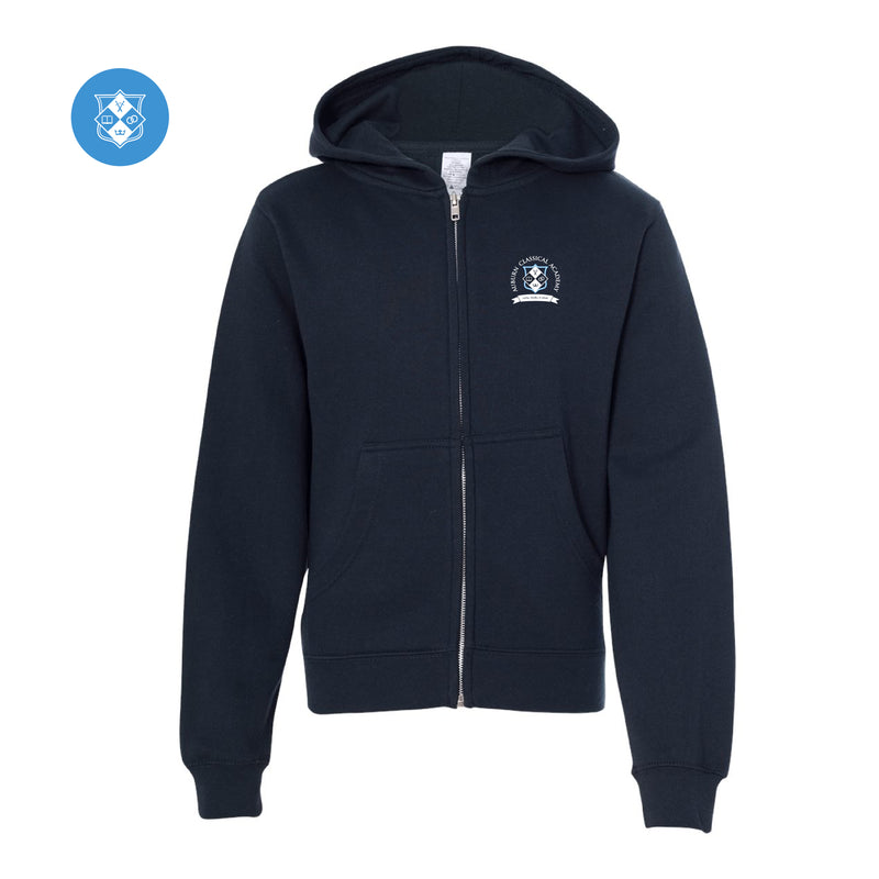 The ACA Logo | Embroidered Navy Youth Hoodie