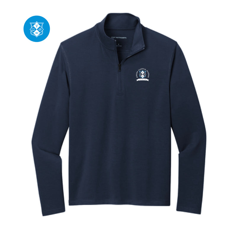 The ACA Logo | Embroidered River Blue Navy 1/4-Zip Pullover