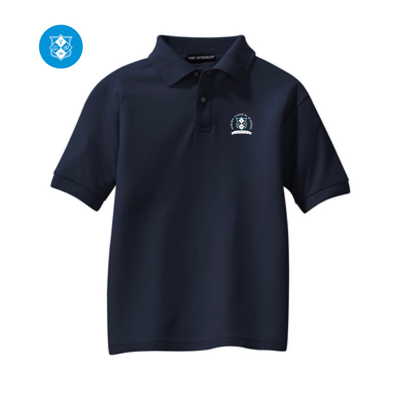 The ACA Logo | Embroidered Navy Youth Polo