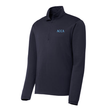 The ACCA Logo | Adult Embroidered True Navy 1/4 Pullover