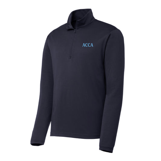 The ACCA Logo | Adult Embroidered True Navy 1/4 Pullover