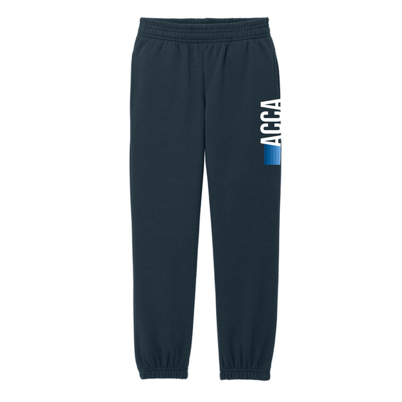 The ACCA Stripes | Youth New Navy Fleece Jogger