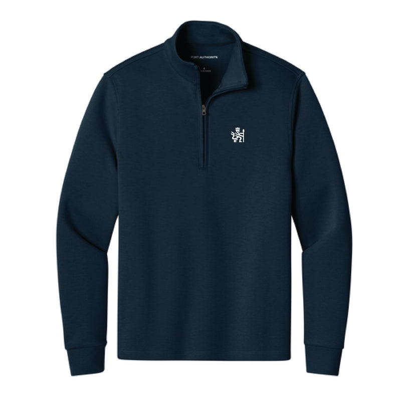 The ACC Academy Logo | Adult Embroidered River Blue Navy Pique 1/4-Zip