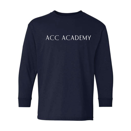 The ACC Academy | Youth Navy Long Sleeve Tee
