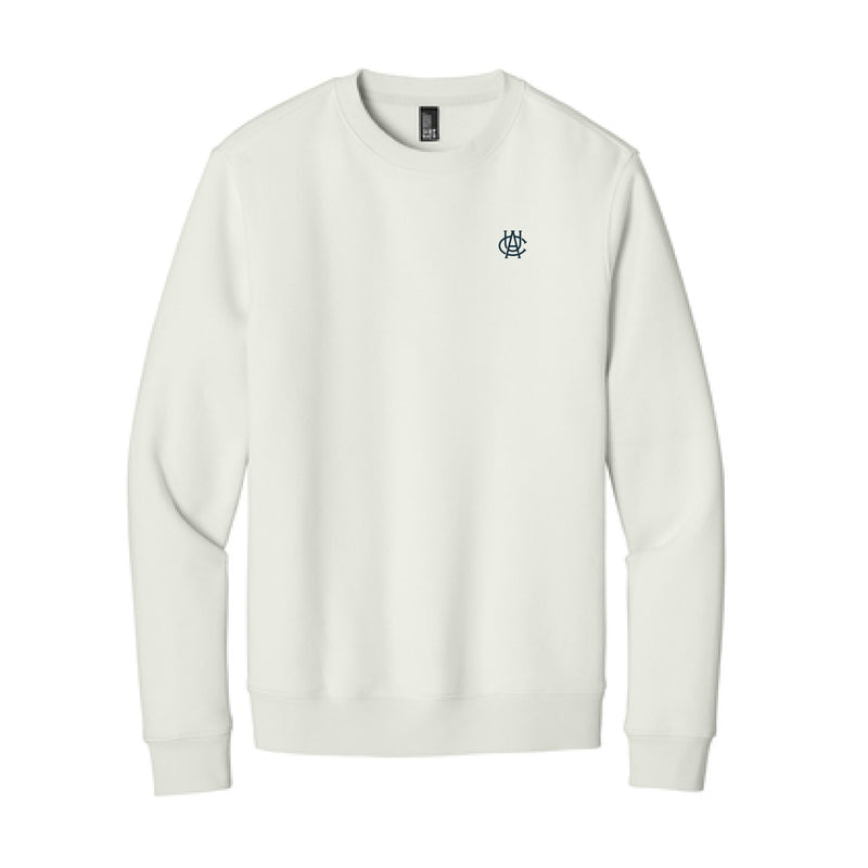 The ACU Logo | Embroidered White Onyx Fleece Crew