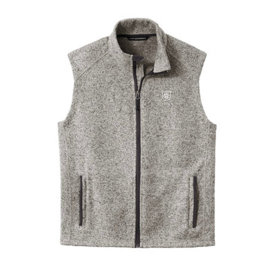 The ACU Logo | Embroidered Grey Heather Sweater Vest