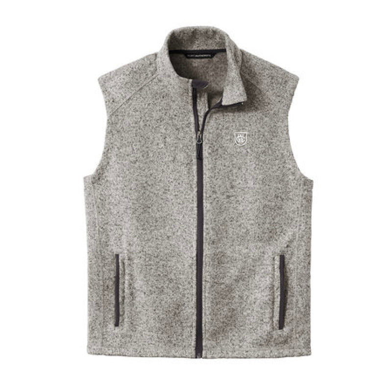 The ACU Logo | Embroidered Grey Heather Sweater Vest