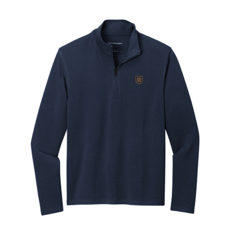 The ACU Logo | Embroidered River Blue Navy 1/4 Zip Pullover