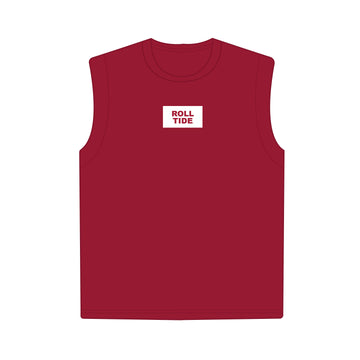 The Anna Active Tank Roll Tide Woven Label | Crimson
