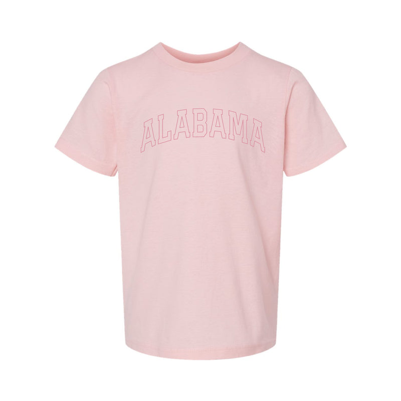 The Alabama Arch Outline | Youth Pink Tee