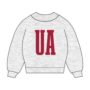 The Madi Varsity Mockneck UA Applique | Ash