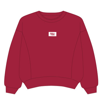 The Molly Corded Crew Roll Tide Woven Label | Crimson