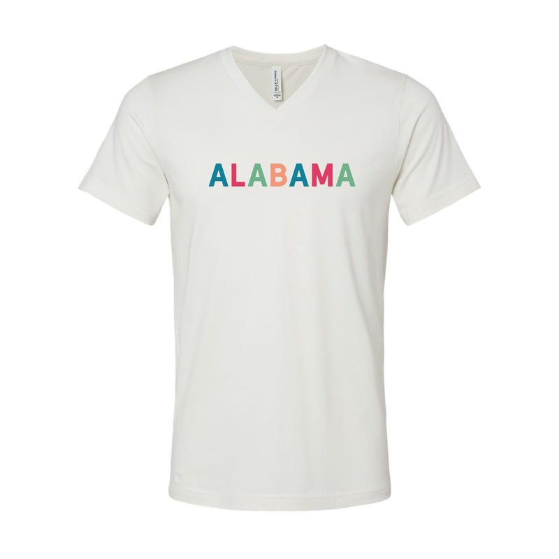 The Alabama Multi | Vintage White V-Neck Tee