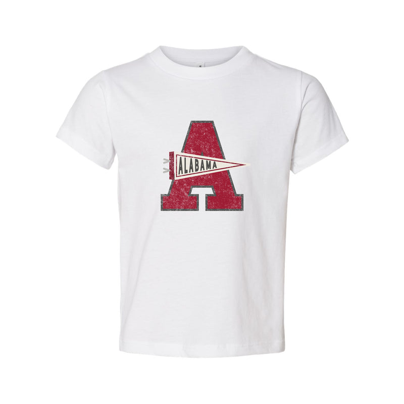 The Alabama Pennant A | Toddler White Tee