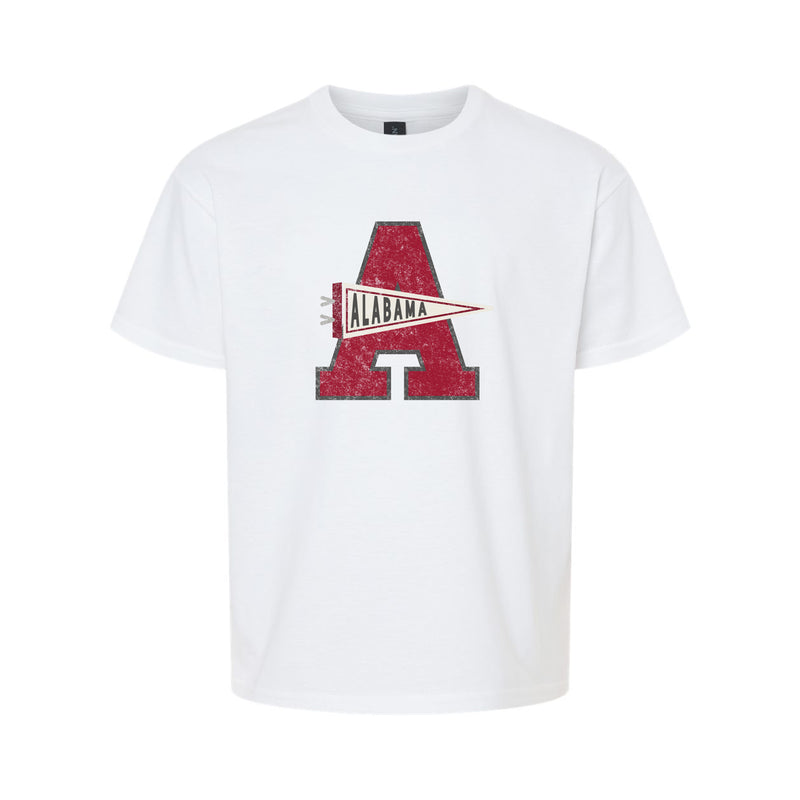 The Alabama Pennant A | Youth White Tee