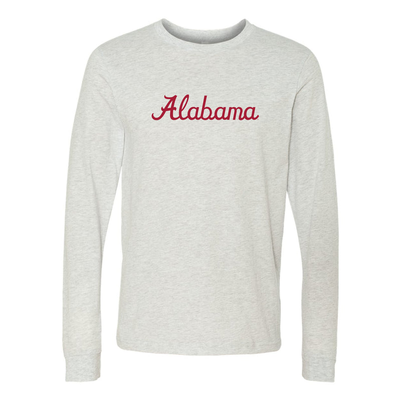 The Alabama Script Logo | Ash Long Sleeve