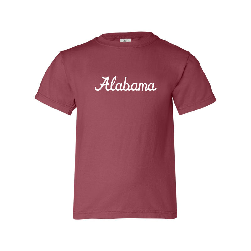 The Alabama Script Logo | Youth Crimson Tee