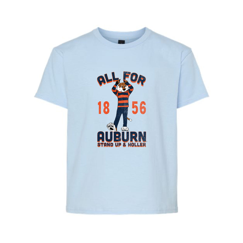 The All For Auburn Aubie | Youth Light Blue Tee