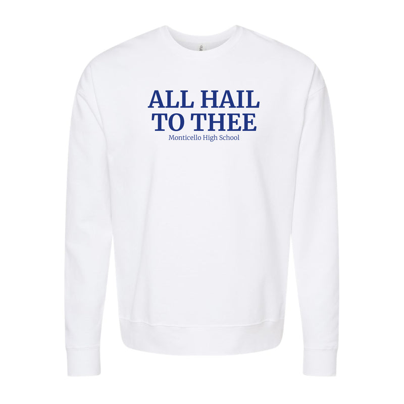 The All Hail to Thee | White Oversized Crewneck Sweatshirt