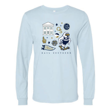 The All Things Georgia Southern | Baby Blue Long Sleeve