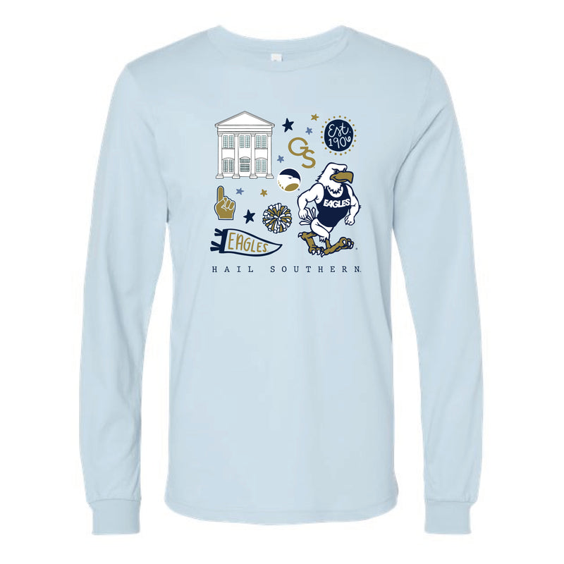 The All Things Georgia Southern | Baby Blue Long Sleeve