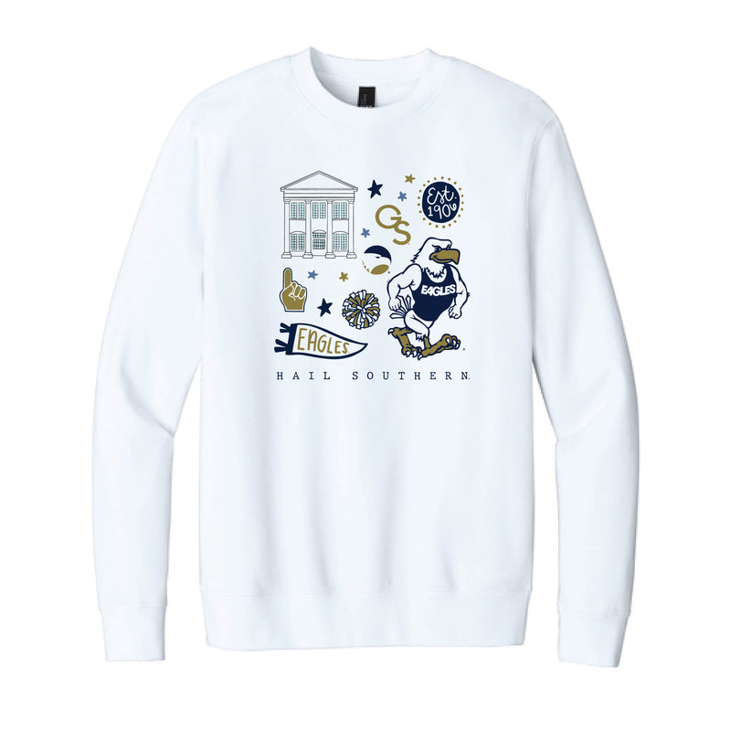 The All Things Georgia Southern | White Sweatshirt
