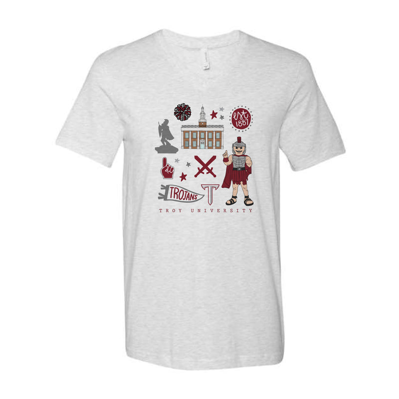 The All Things Troy | Ash Vneck Tee
