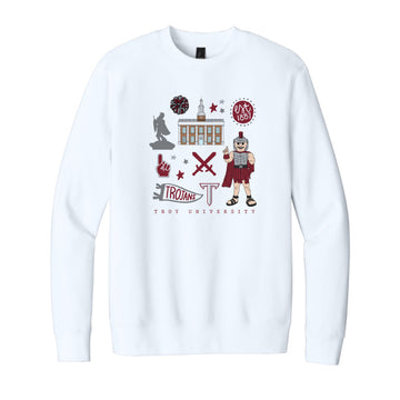 The All Things Troy | White Sweatshirt