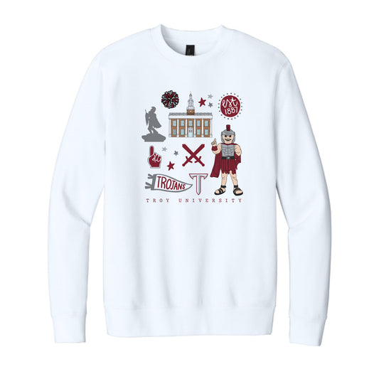 The All Things Troy | White Sweatshirt