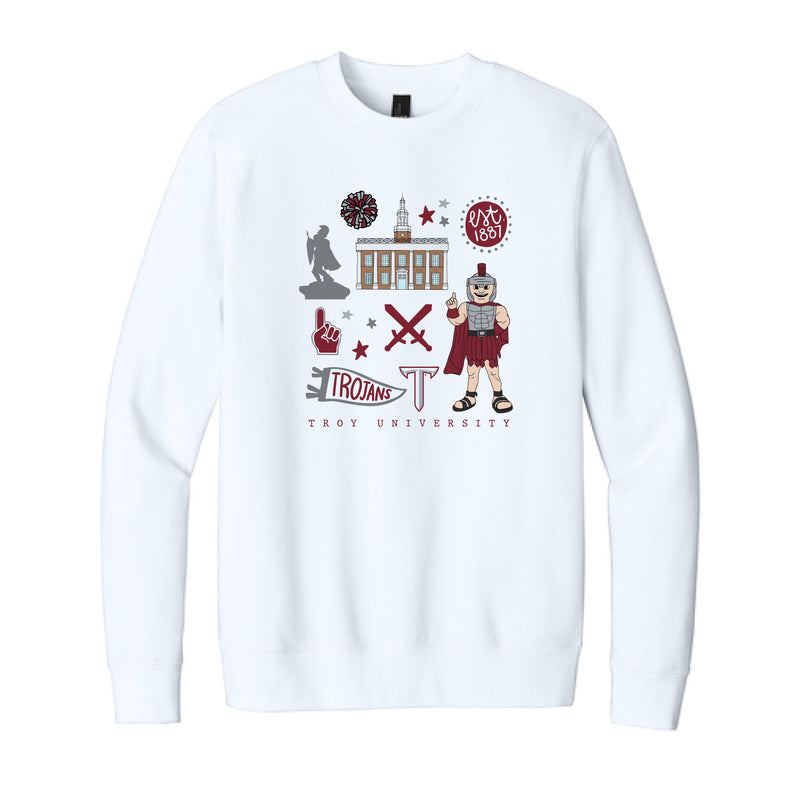 The All Things Troy | White Sweatshirt