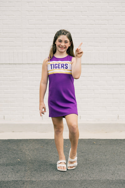 The LSU | Purple Striped Cheer Dress