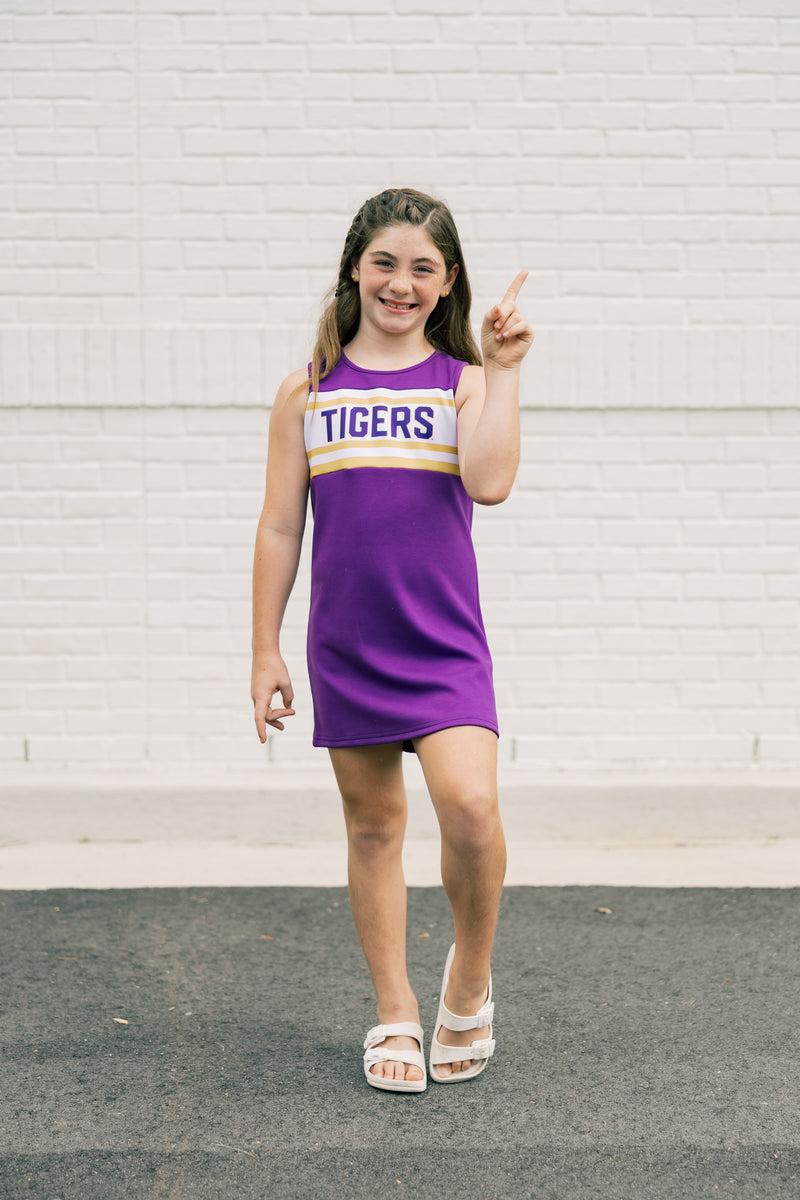 The LSU | Purple Striped Cheer Dress