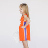 The Clemson University | Orange Power Stripe V-Neck Cheer Dress *LOGO MISPRINT*