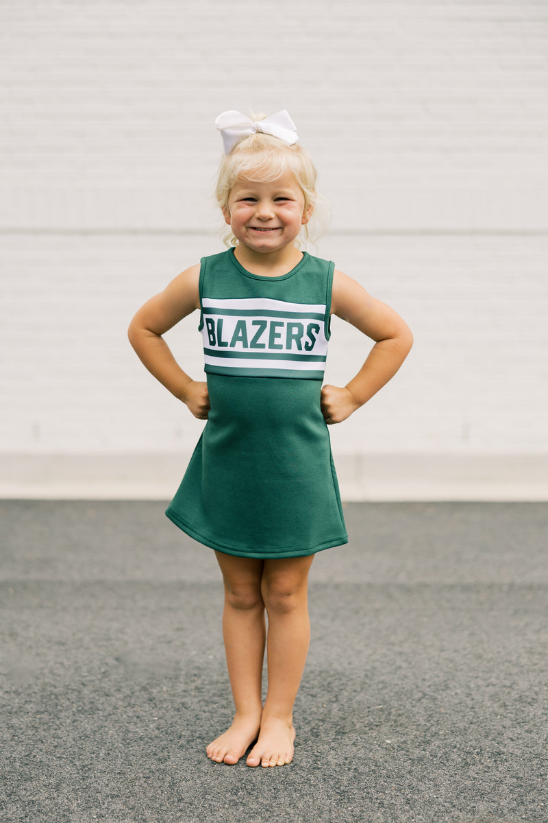The UAB | Green Stripe Cheer Dress