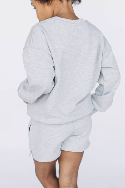 The Youth Light Grey Mallory Crewneck  | Alabama Applique Arch
