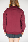 The Madi Varsity Mockneck A&M Applique | Deep Maroon