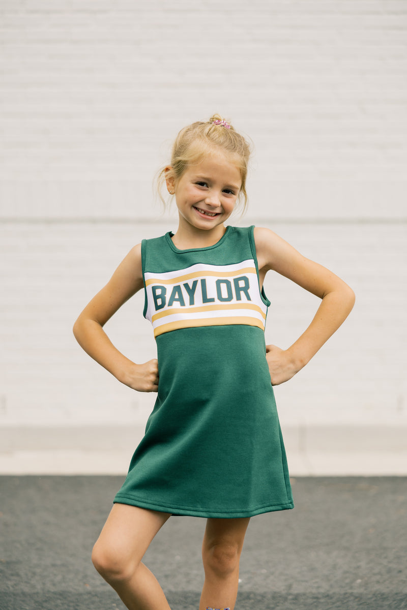 The Baylor University | Green Striped Cheer Dress