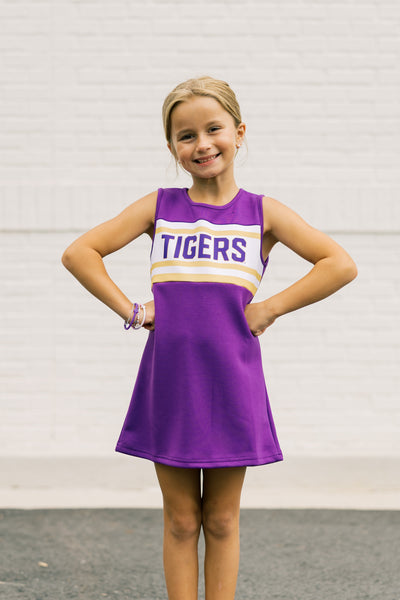 The LSU | Purple Striped Cheer Dress