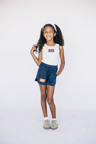 The YOUTH Bone Liz Ribbed Tank  | War Eagle Woven Label