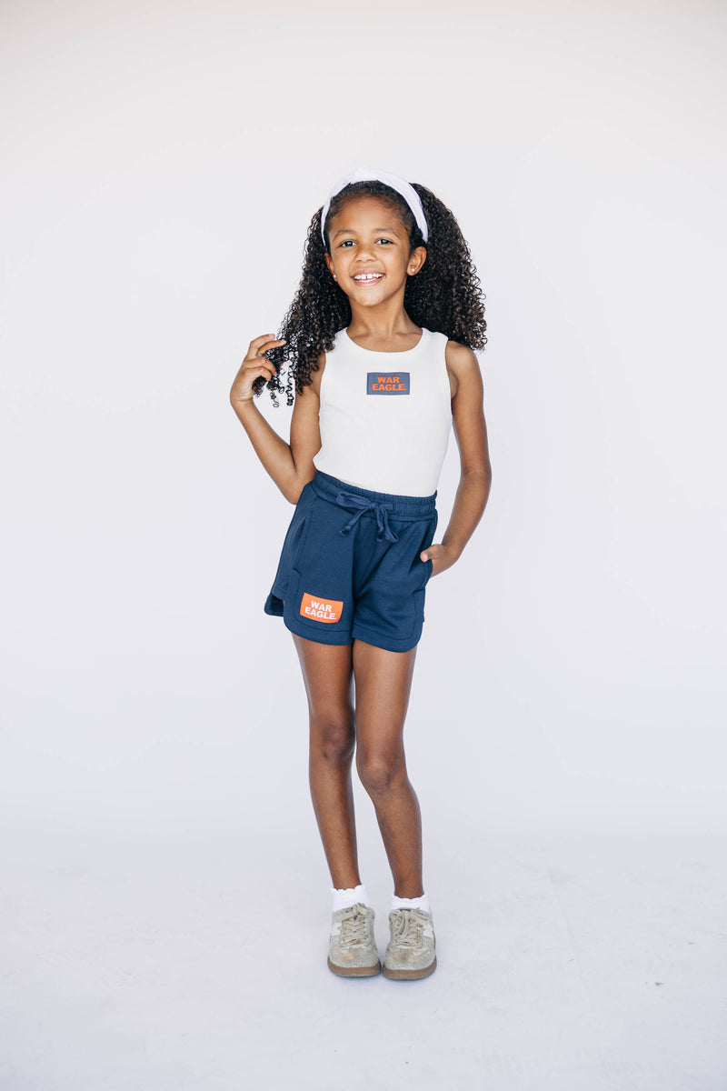 The YOUTH Bone Liz Ribbed Tank  | War Eagle Woven Label