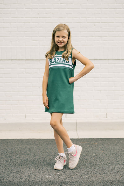 The UAB | Green Stripe Cheer Dress