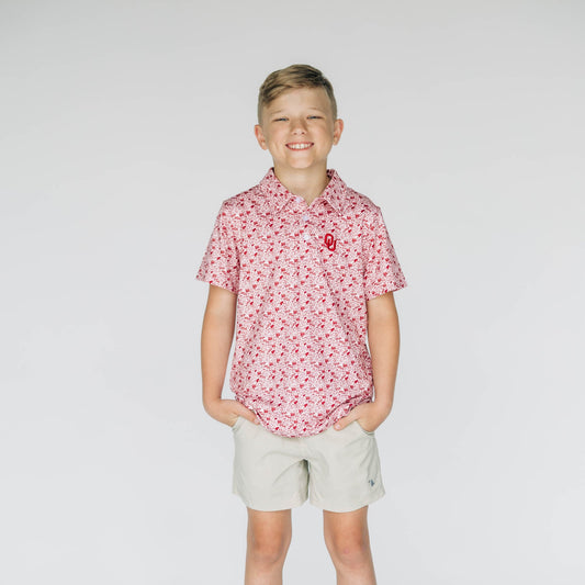 The James Polo Oklahoma Pattern | Youth Crimson