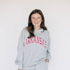 The Mallory Crewneck Arkansas Applique | Light Grey
