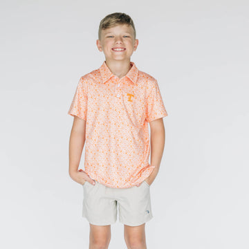 The James Polo Tennessee Pattern | Youth Bright Orange