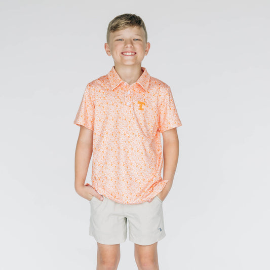 The James Polo Tennessee Pattern | Youth Bright Orange
