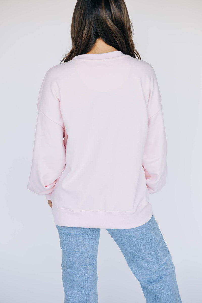 The Light Pink Mallory Crewneck | Arkansas Applique Arch